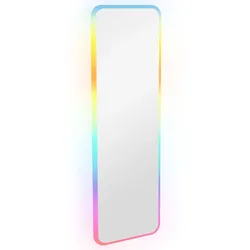 HOMCOM Ganzkörperspiegel LED Beleuchtung 7 RGB Farben Speicherfunktion Wandmontage 120x40cm