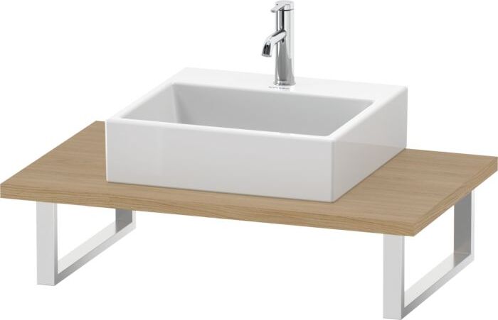 Duravit L-Cube Konsole LC106C03030 Stärke 3 cm, Eiche natur, für Aufsatzbecken, variabel