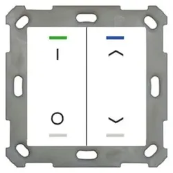 MDT Taster Light 2-fach RGBW Temperatursensor reinweiß glänzend BE-TAL55T2.D1