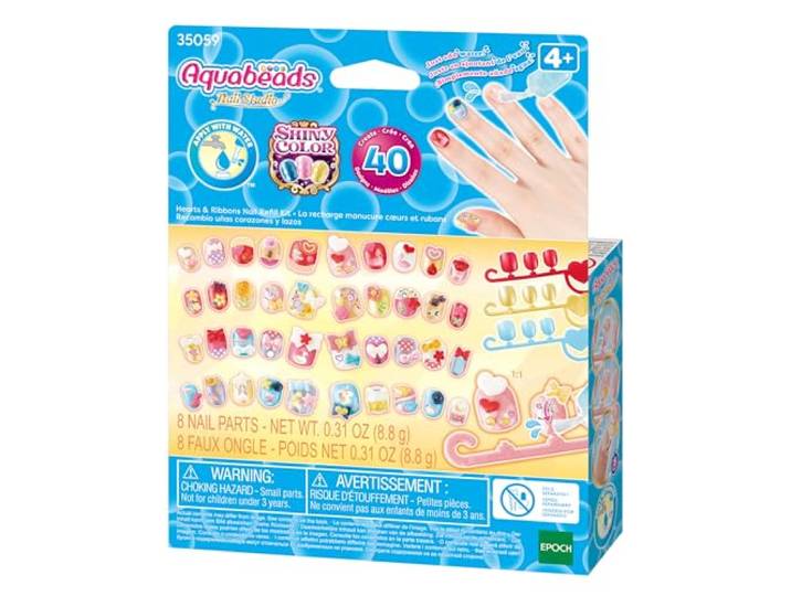 Aquabeads 35059 ANS Hartjes & Linten Nail Refill Kit, Multicolor