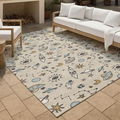 Addison Rugs Machine Washable Indoor/ Outdoor Spaceship Chantille Rug