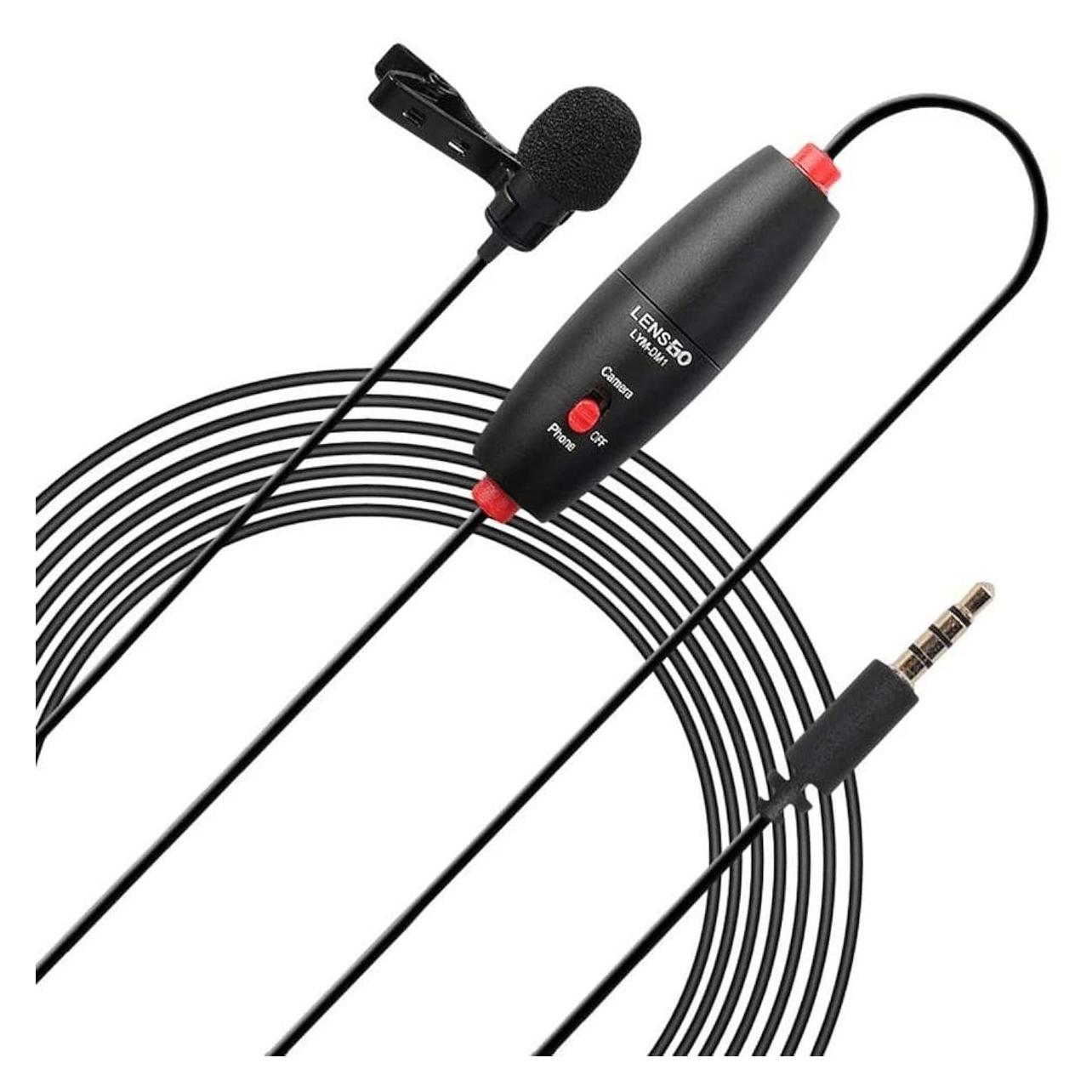 Lensgo Profesjonalny Dynamiczny Mikrofon Krawatowy Lavalier Mini Jack 3,5mm / Lym-dm1 (LENSGO)