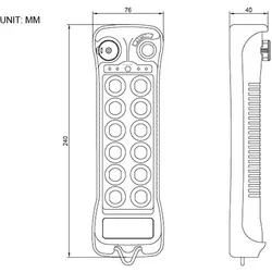 Tru Components TC-Q1200 12-24V TC-14232312 Industrielle Funkfernsteuerung 12-Kan, Schalter + Taster