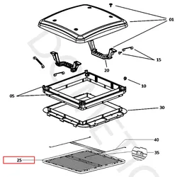 Dometic Innenrahmen passend für Dachhaube Mini-Heki 400 x 400 mm Ersatzteilnummer 4460004067