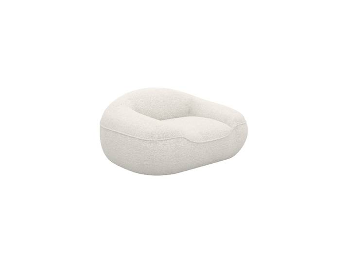 Design Loungesessel „Novara“ mit Bouclé-Bezug Bouclé White BLOOMINGLOFT Collection