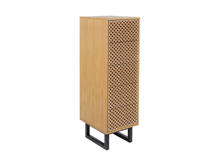 Design Kommode „Camden Diamond“ Eiche Natural, Schwarz MR.WOOD