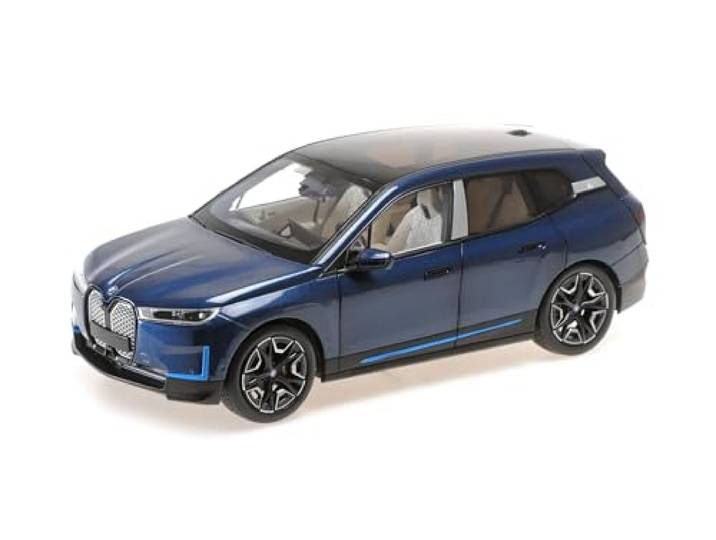 Minichamps 110023100 - B-M-W iX Blue Metallic 2022 with Openings - maßstab 1/18 - Modellauto
