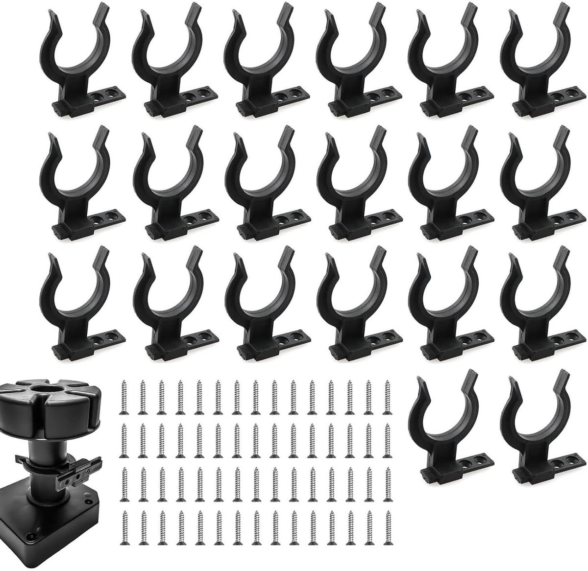 Plinten Clips Kastbevestiging Zwart - 20 stuks - Verstelbare meubelstabilisatie