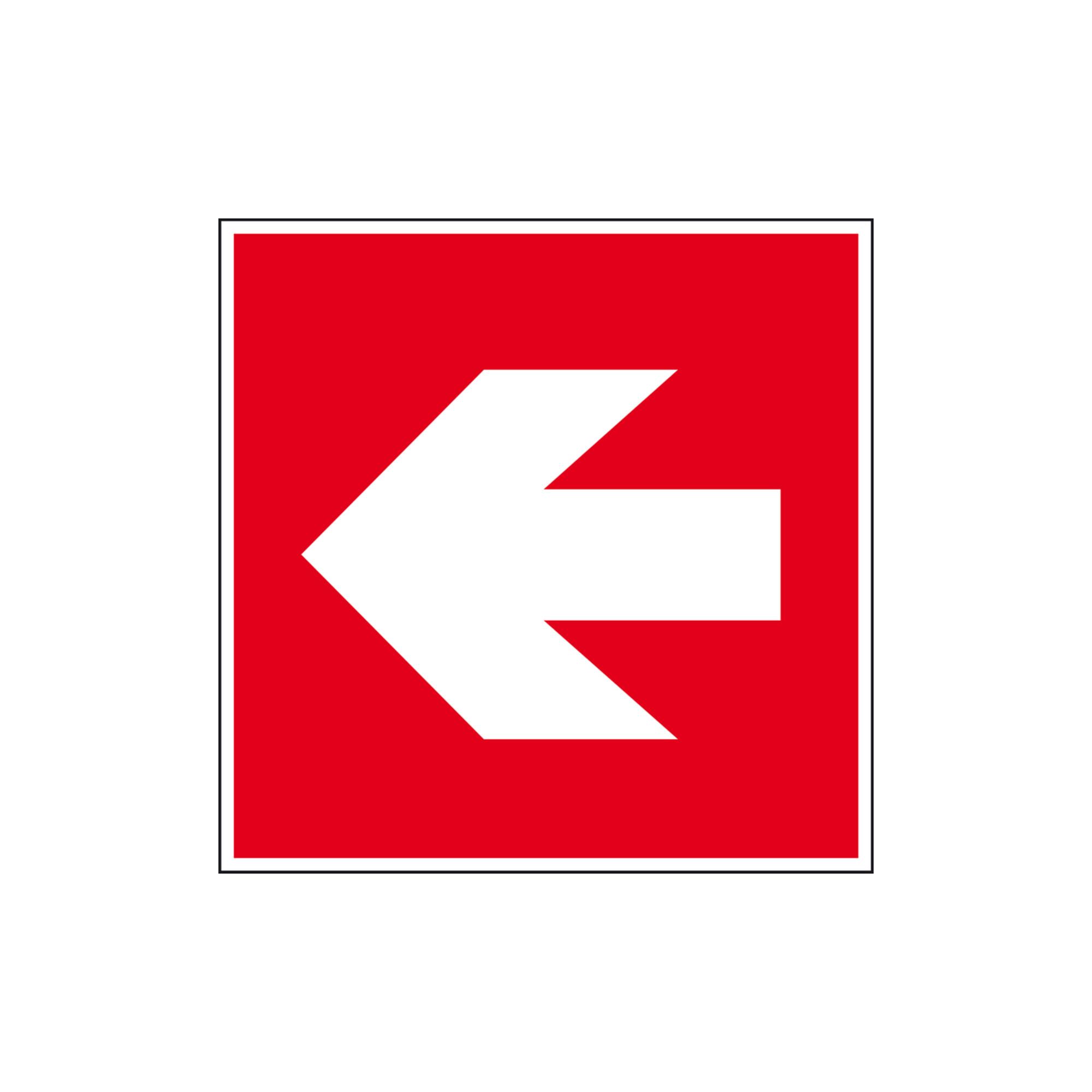 Eichner Brandschutzschild Richtungsangabe links 20 x 20 cm PVC (9225-13061-020)