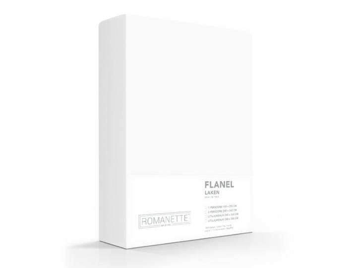 Romanette Romanette flanel laken wit 200x260