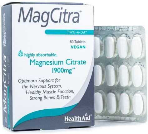 HealthAid MagCitra Magnesiumcitrat 60 Tabletten