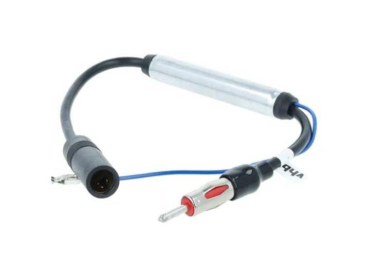 DIN (m) - DIN (v) auto antenne adapter met fantoomvoeding - 0,35 meter