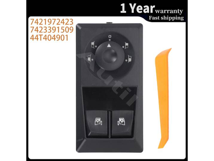 Pour Renault Truck 24V, interrupteur de panneau de porte, bouton de commande de lève-vitre, 7421972423 7423391509 44T404901, accessoires de voiture