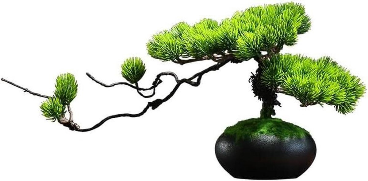 Realistische Kunst Bonsai Boom met Kom Container voor Woonkamer Decoratie - Naturel