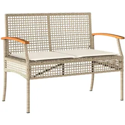 vidaXL, Gartentisch + Balkontisch, Linmenin (Bank + Stuhl) (140 x 80 x 74 cm)