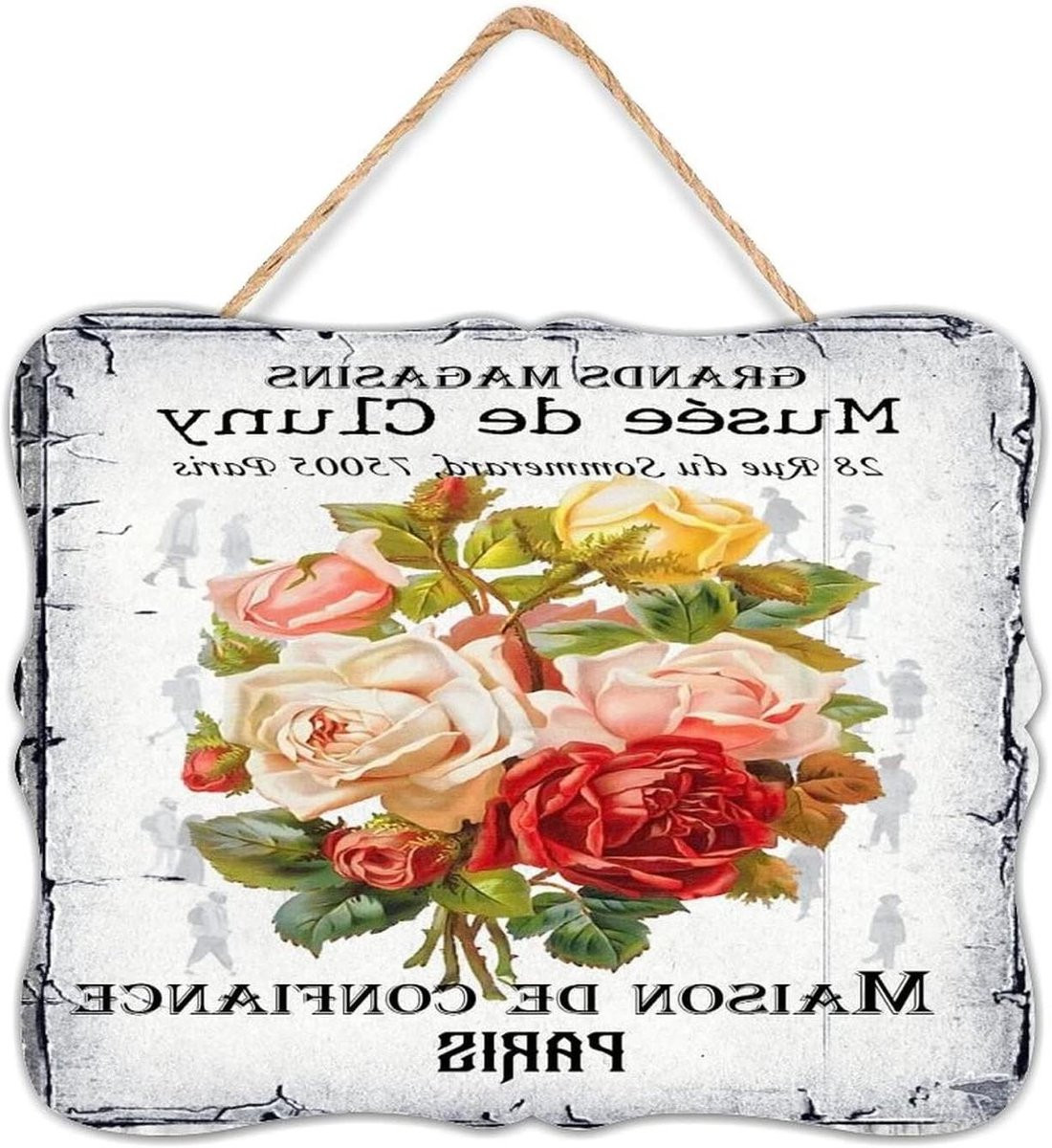 Decoratief houten wandbord met grafische print