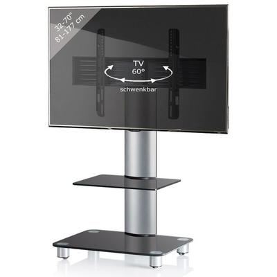 TV Standfuß Glas Fernseh Rollen Ständer Fuß Tosal