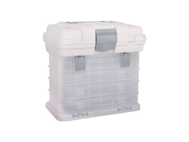 Rayher Tragebox mit 4 Sortimentskästen und Deckelfach 27.5 × 17.5 × 26 cm