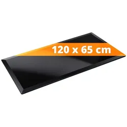 Relaxdays Glasplatte 6mm ESG Schwarz