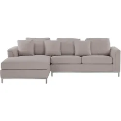 4-SITZER-ECKSOFA Polyester Beige linksseitig Oslo