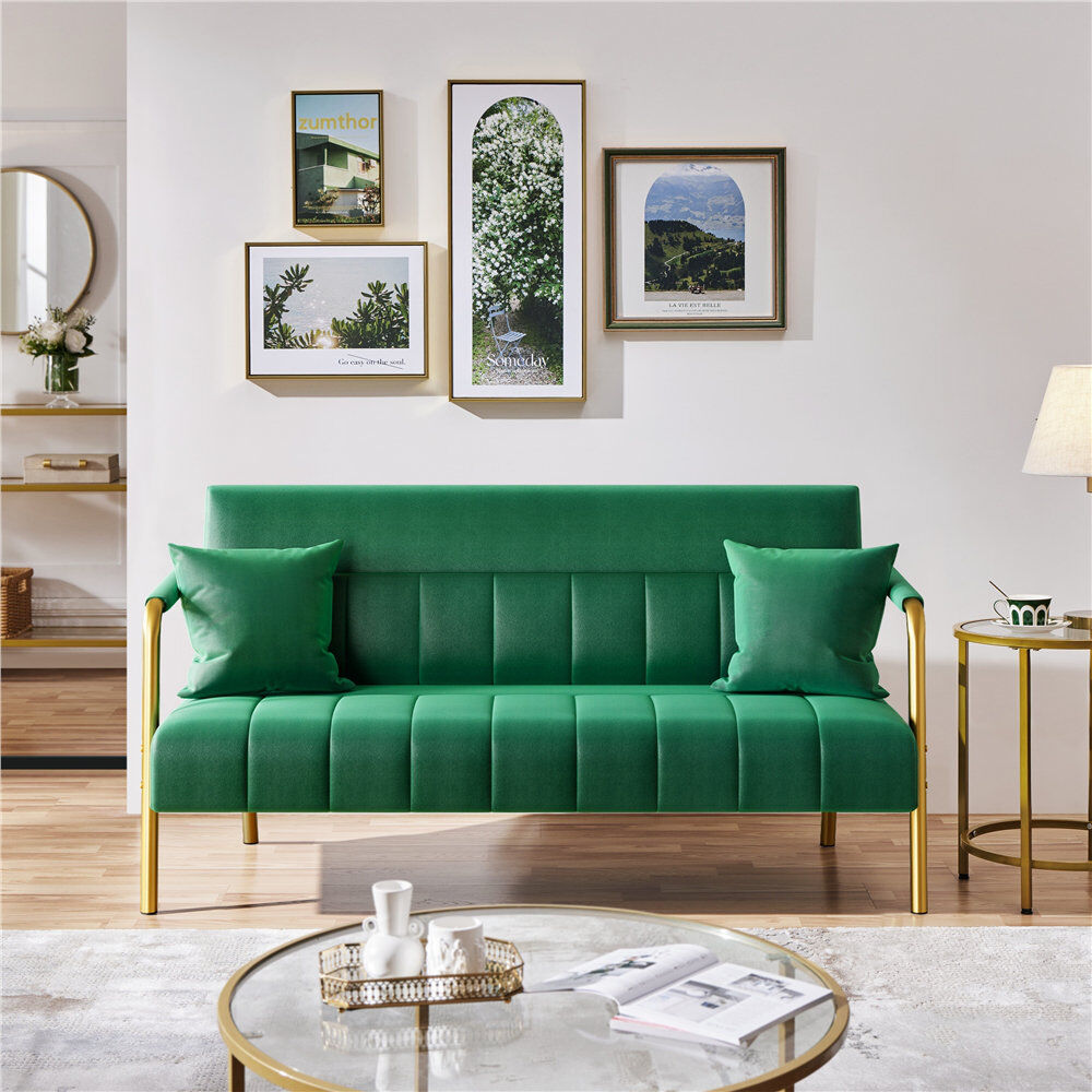Yaheetech Color 2 Seater Loveseat ,143 CM wide Sofa Couch Green 75.6cm H X 143.6cm W X 71.6cm D