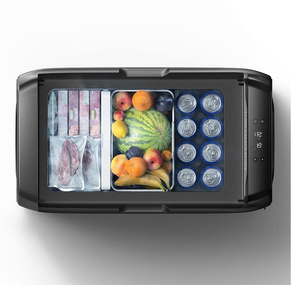 Elektrische Kühlbox ECOFLOW "GLACIER Classic 45 l", Energieeffizienz: C, schwarz (grau), KühlboxenB:70,6cm H:48cm T:40cm, Elektrische Kühlbox, B:70,6cm H:48cm T:40cm grau Einheitsgröße