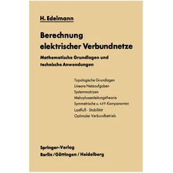 Berechnung elektrischer Verbundnetze, Fachbücher von Hans Edelmann