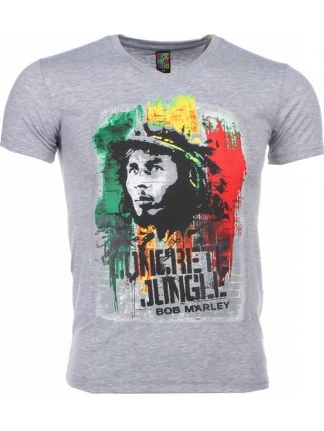 Local Fanatic T-shirt bob marley concrete jungle print