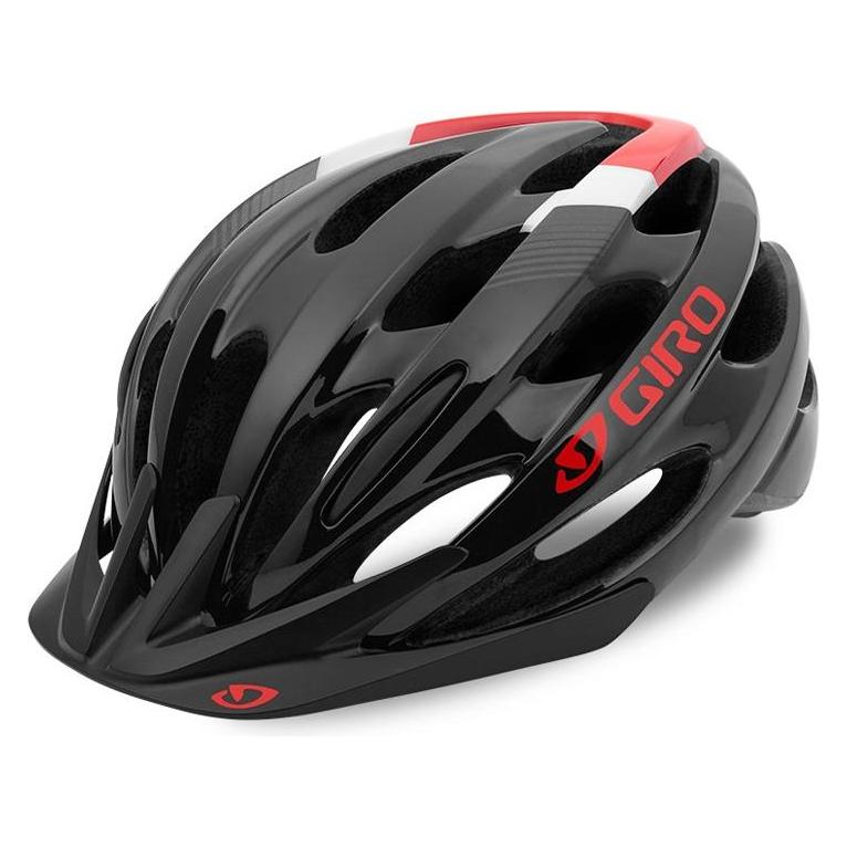 Giro Nine Fahrradhelm, Black/Bright red/Gecko Green, Uni 54-61cm (54 - 61 cm) (25127548)