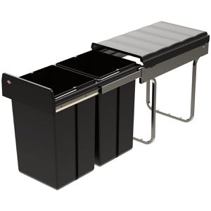 Wesco Einbaumülleimer Double-Boy 410 ECO/300-2, ab 30cm Schrankbreite, Kunststoff, 2x 15 Liter