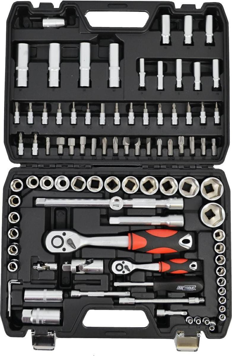 AWTools Gereedschapset 94El met 1/2" en 1/4" aansluiting