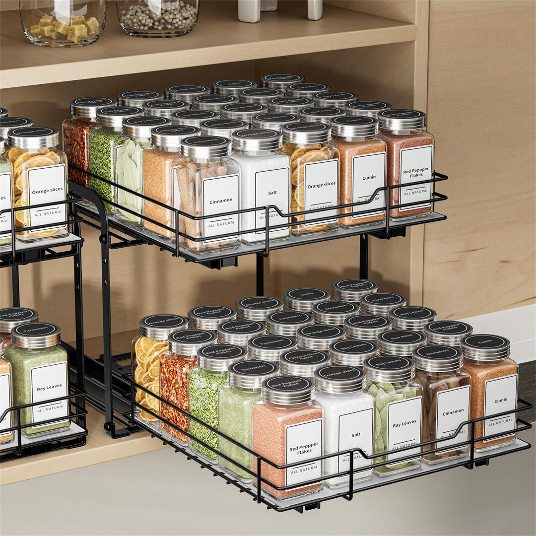 Belfry Kitchen Spice Rack Black 24cm H x 29.3cm W x 27.2cm D