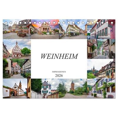 Weinheim Impressionen (Tischkalender 2026 DIN A5 quer), CALVENDO Monatskalender