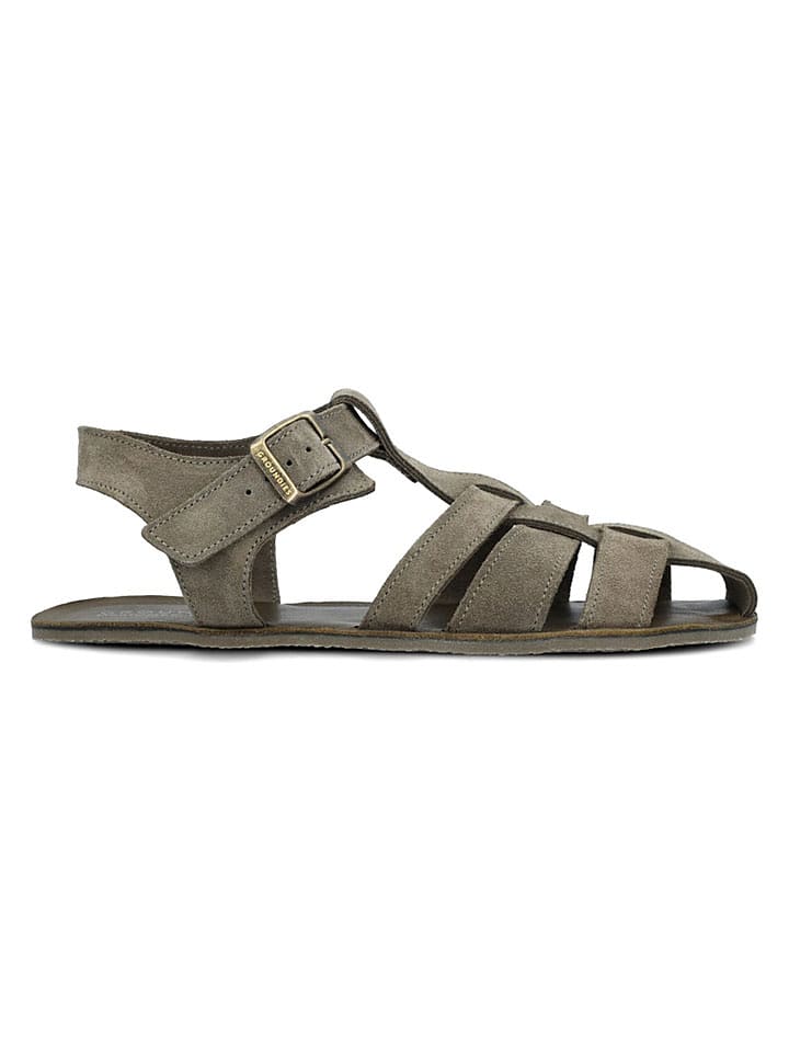 Groundies Leder-Barfußschuhe "Catania" in Khaki - 43