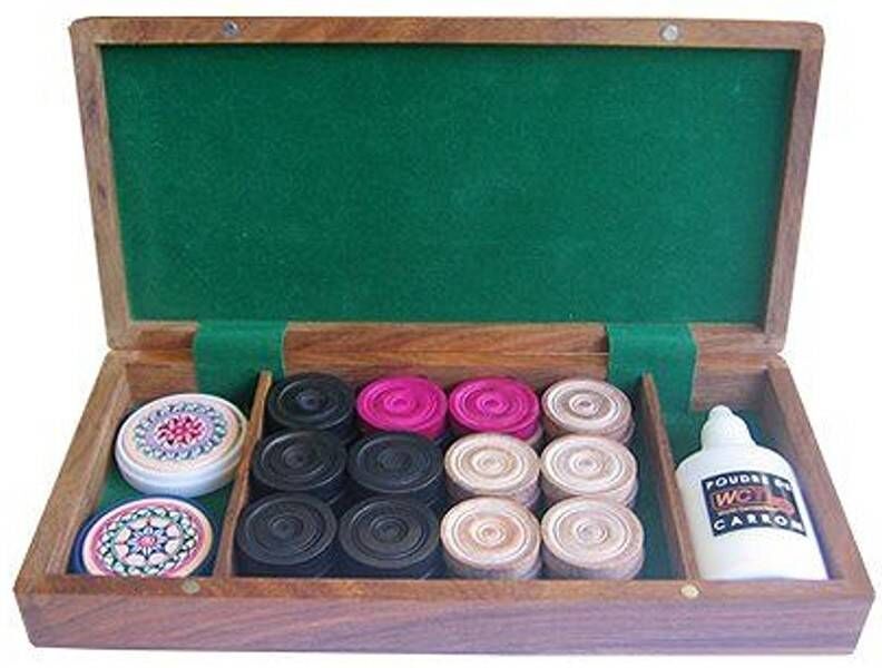 ART Set complet de Carrom - Coffret palissandre