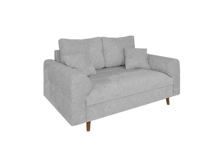 S-Style 2-Sitzer-Sofa Sigurd Hellgrau Chenille, Echtholz, Teilmassiv,Buche, Birke, Füllung: Polyetherschaumkern, 150x81x93 cm, Wohnzimmer, Sofas & Couches, Sofas, 2-Sitzer Sofas
