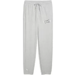 Puma Herren Fitness / Workout Sporthosen lang Präsentationshosen He/Uni M PUMA CREW FRENCH TERRY PANT, Größe L in Grau Grau