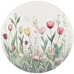 HTI-Living, Gartentisch + Balkontisch, Tischgruppe Petunia Metall 3-teilig „Tulpen“