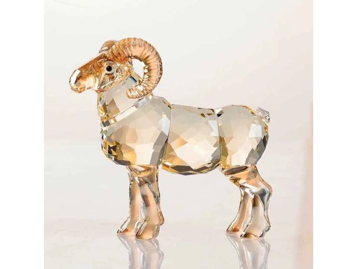 Sculpture de chèvre transparente en cristal K9 faite à la main, ornement, Statue de mouton en cristal, œuvre d'art créative, décoration de bureau nordique pour chambre, cadeaux