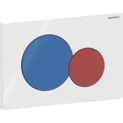 Geberit Sigma01 Betätigungsplatte, blau rot, für 2-Mengen-Spülung, 115770LB5 115770LB5