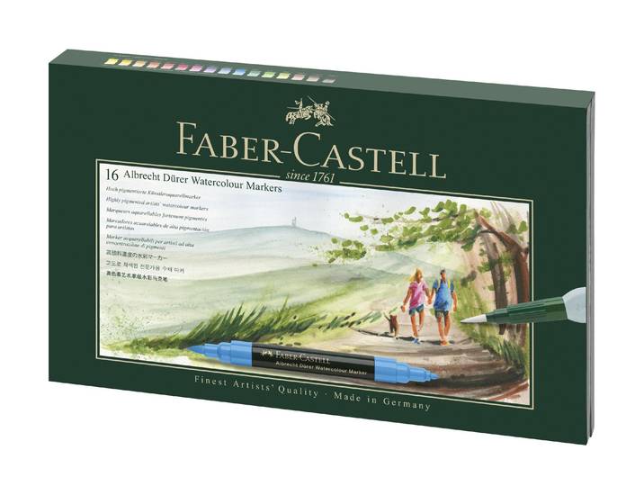 Filzstift FABER-CASTELL Albrecht Dürer 17-teilig , bunt (mehrfarbig), Kunststoff, Stifte, Filzstift
