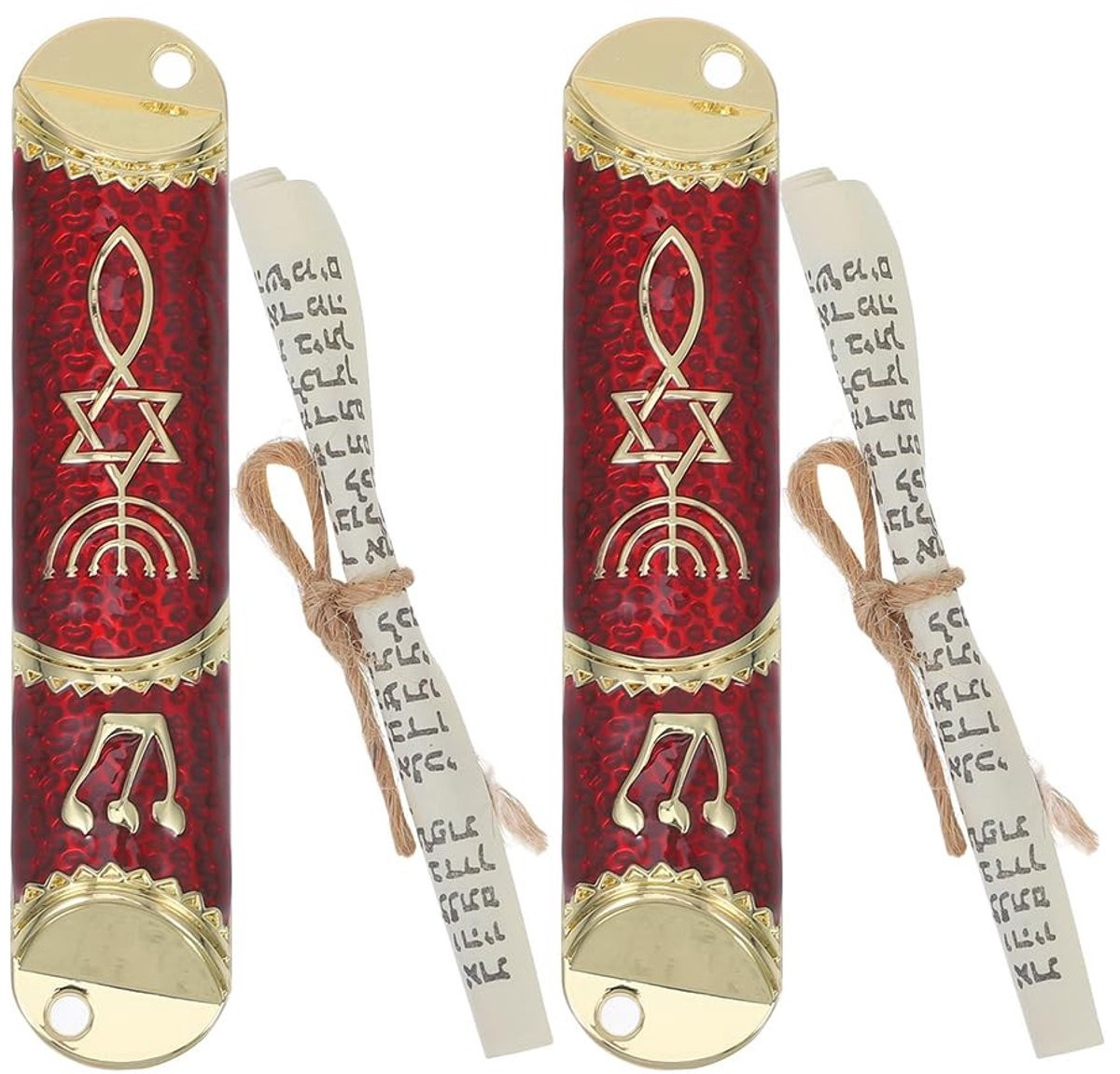 Dailygoods Mezuzah met artistiek ontwerp - Metalen Joodse wanddecoratie