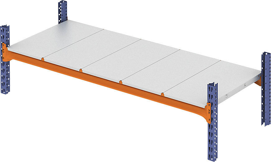 kaiserkraft Weitspannregal-Fachebene, mit verzinkten Stahlböden, BxT 1825 x 1100 mm