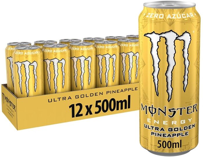 Monster Cable Ultra Golden Pineapple Zero Açúcar 12 Uds 500 ml