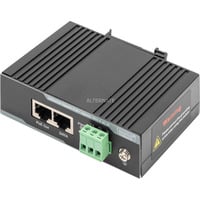 Industrieller G Ethernet PoE+ Injektor 60 W, PoE-Injektor grau
