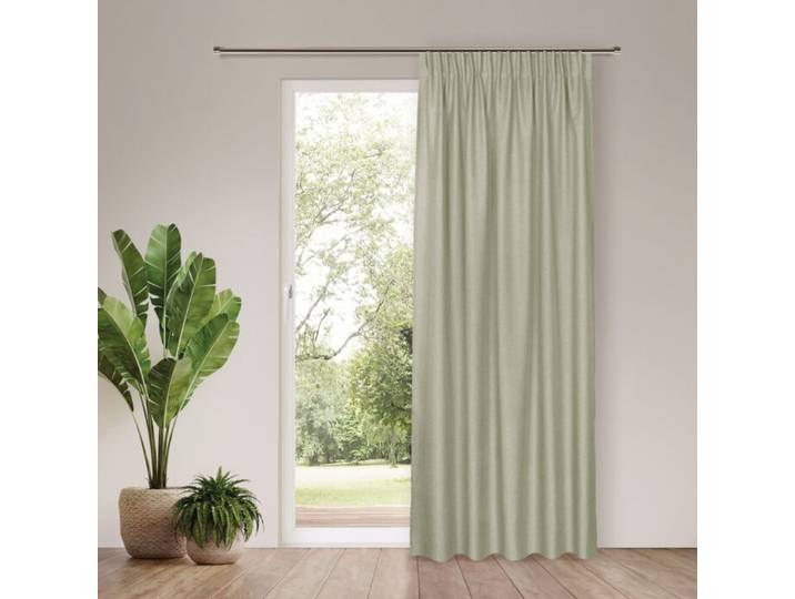 Fertigvorhang mit Gardinenband, blickdicht, 140x245 cm