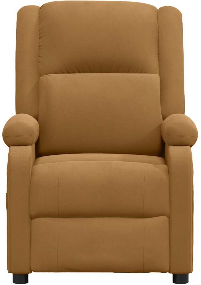 vidaXL Fauteuil de massage Marron Velours