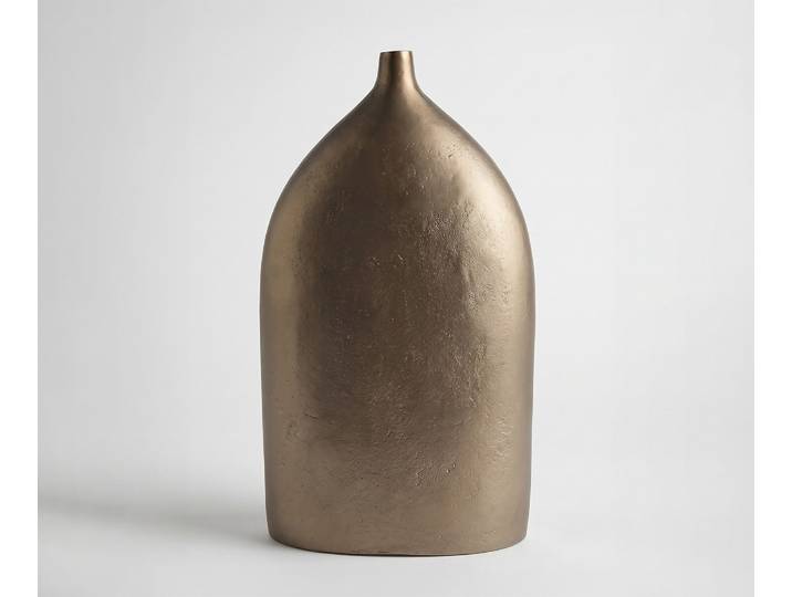 Vase Ogiva l32 x P16 x H56 cm Aluminium Aurum Satin Moulé