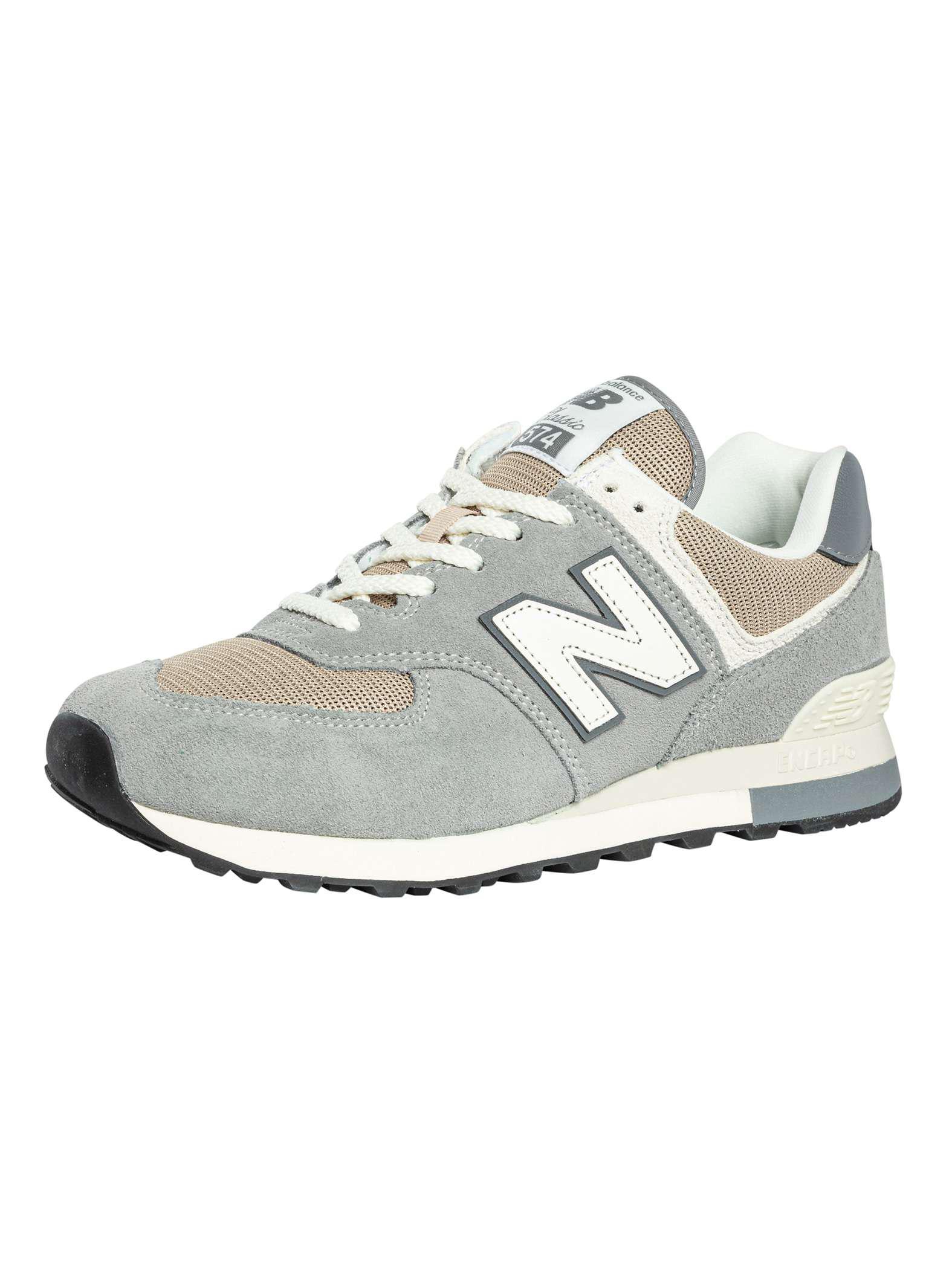 New Balance 574 Wildleder Trainer, Grau