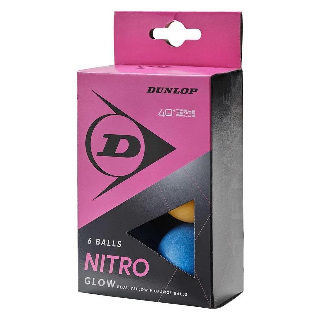 Dunlop 40+ Nitro Glow 6 Ball Bunt - yellow/orange/blue (6 Stk.) (679349N)